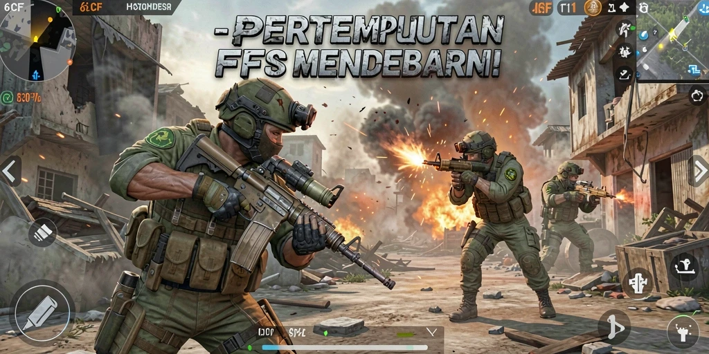 Screenshot permainan intensif dengan grafis menakjubkan di 6CF.