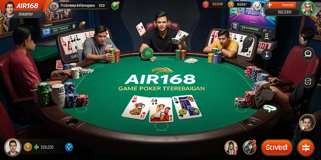 Tampilan permainan Poker yang seru dan mendebarkan di AIR168.