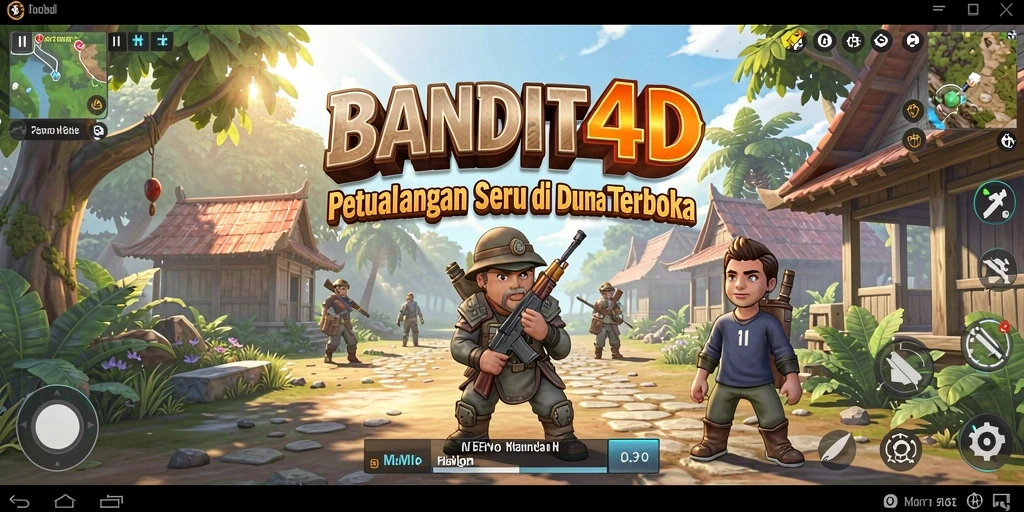 Tampilan gameplay BANDIT4D yang menakjubkan di dunia terbuka.