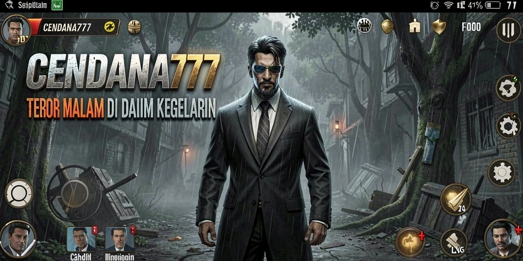 Tampilan gameplay CENDANA777 yang mencekam dengan monster mengerikan.