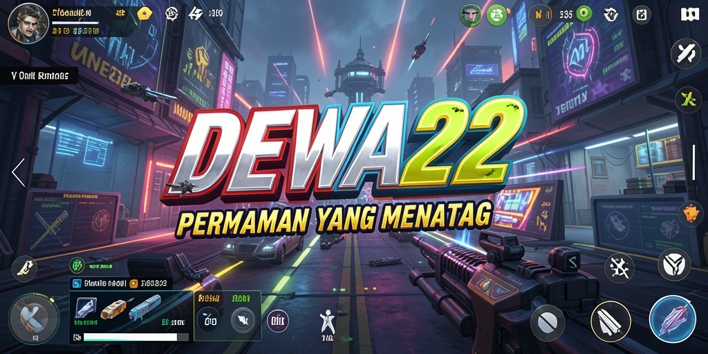 Gameplay DEWA22 yang intens dan strategis di dalam layar.