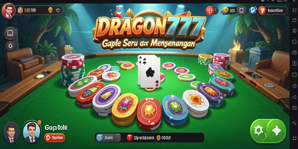 Screenshot menunjukkan gameplay seru dari Gaple.