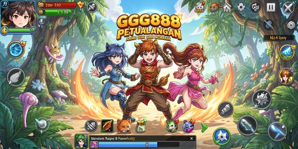 Tampilan gameplay menarik dari GGG888 yang penuh warna.