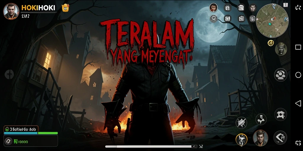 Tampilan gameplay HOKIHOKI yang menegangkan dan menyeramkan.