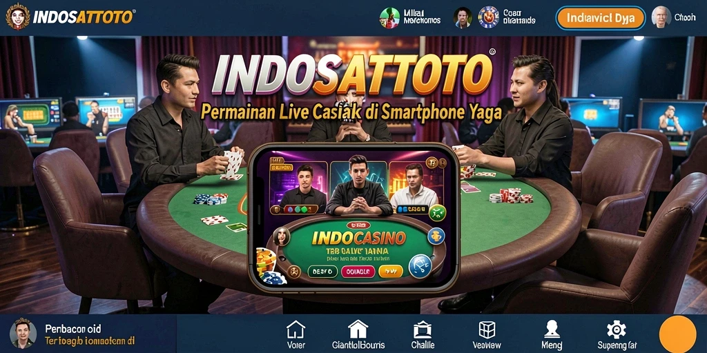 Tampilan gameplay Live Casino yang interaktif dan menarik di INDOSATTOTO.