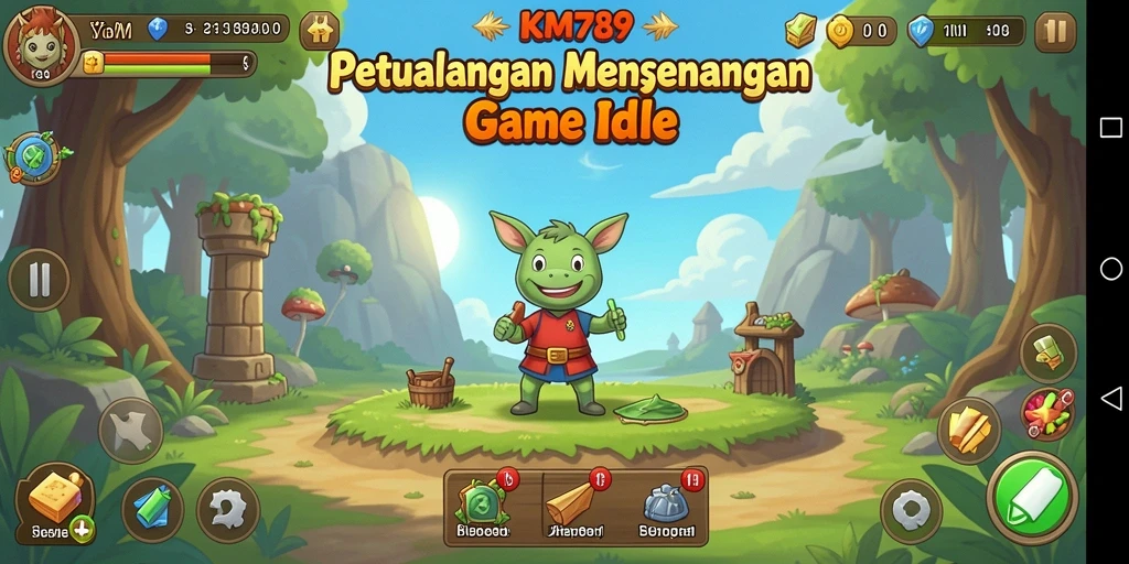 Tampilan gameplay KM789 dengan grafis Idle yang menawan.