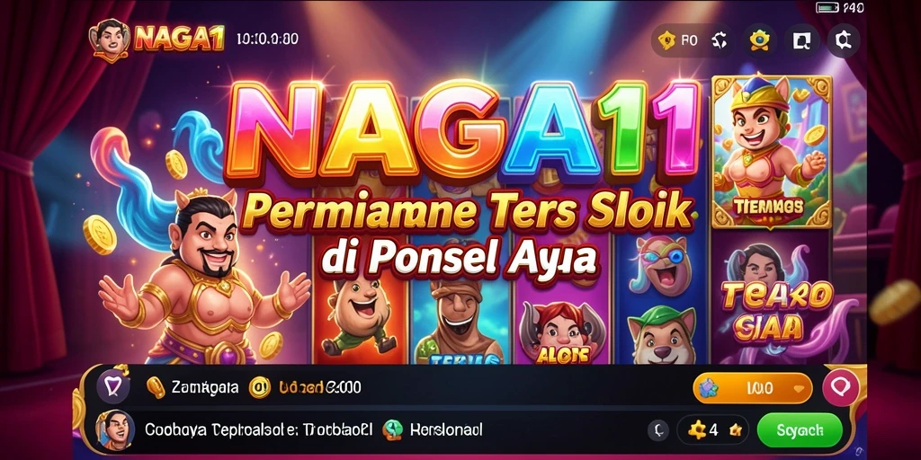 Tampilan gameplay NAGA11 yang menarik dan penuh warna.