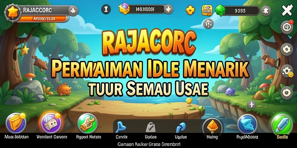 Tampilan gameplay RAJACORC menunjukkan kemudahan dan keseruan dalam bermain Idle.