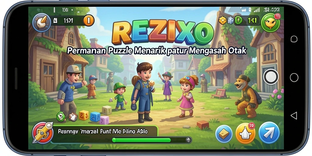 Screenshot REZIXO menampilkan gameplay Puzzle yang mendebarkan.