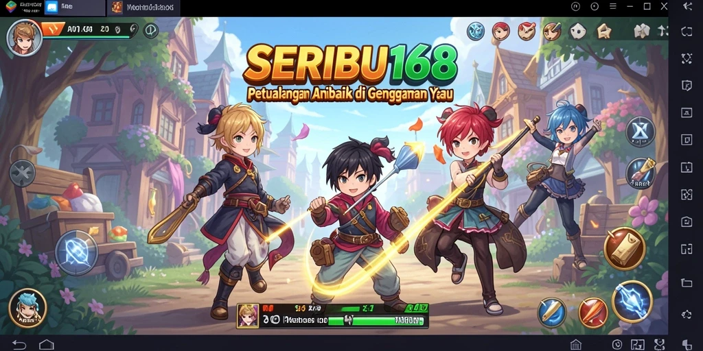Tangkapan layar gameplay yang menampilkan pertempuran seru karakter anime.