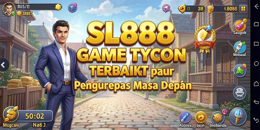 Screenshot gameplay SL888 menampilkan pengelolaan bisnis yang dinamis.