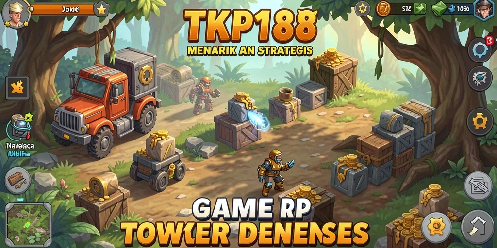 Screenshot TKP188 menampilkan pertempuran menegangkan dalam game Tower Defense.