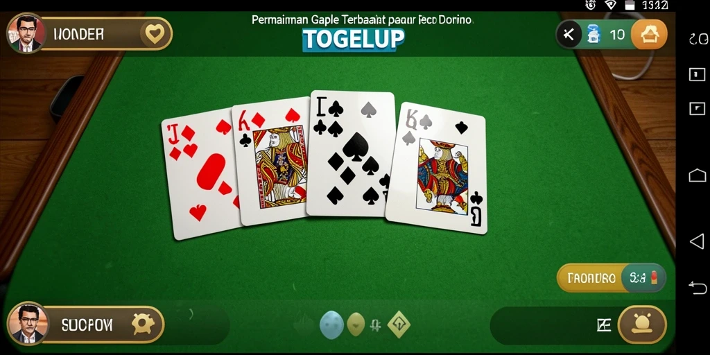 Tampilan gameplay seru TOGELUP yang menantang pemain Gaple.