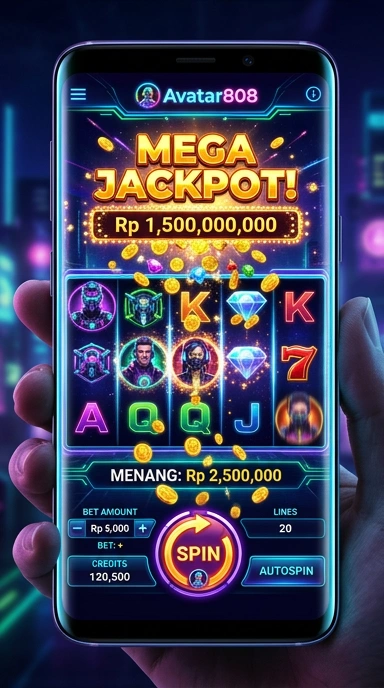 Screenshot antarmuka pengguna aplikasi di avatar808.